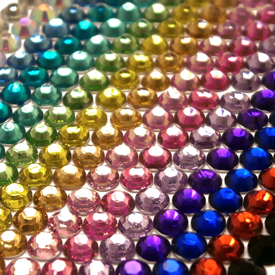 1000 Flat Back Acrylic Rhinestones 3mm 4mm Gems Diamante for Craft UK