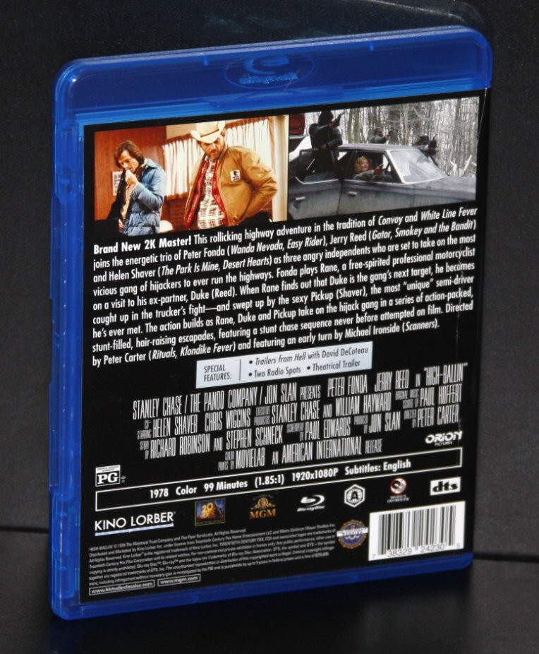 High Ballin' (1978) Kino Lorber Blu-ray / Peter Fonda