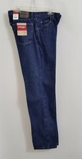 Wrangler Men's Authentic Pants Jeans Classic Dark Stonewash NWT Size 35 W x 34 L