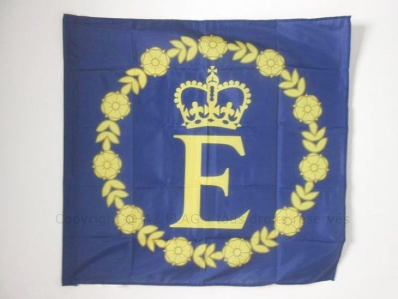 BANDIERA STENDARDO PERSONALE DELLA REGINA ELISABETTA II 90x90cm - BANDIERA DELLA