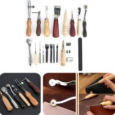 Leather Craft Punch Tools Stitching Carving DIY Handmade Groover Stamping Kit