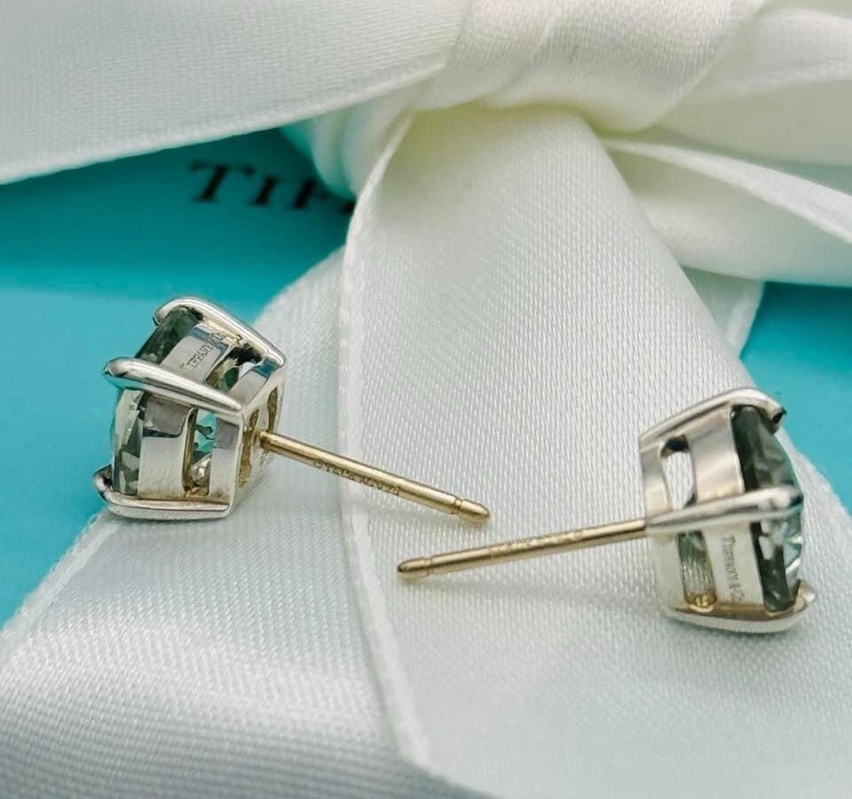 RARE Tiffany & Co. Prasiolite Sparkler Earrings Sterling  Tiffany & Co. Prasiolite Sparkler Earrings in Sterling Silver with Box main image 0