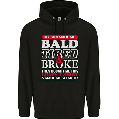 Sohn Hergestellt Me Bald Tired & Broke Vatertag Herren Kapuzenpullover