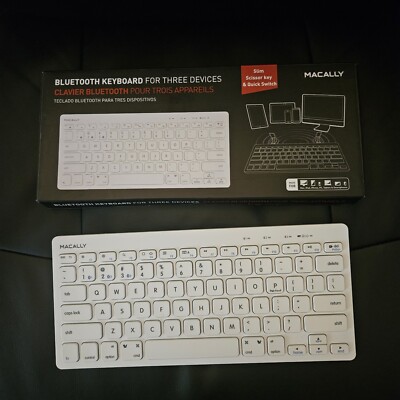 Macally Small Bluetooth Keyboard For Mac - Multi Device Wireless Keyboard 