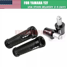 Motorcycle Handlebar 7/8" Hand Grips Handle Bar End Cap For Yamaha YZF R3 R6 R1