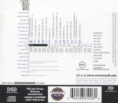 HERBIE HANCOCK - GERSHWIN'S WORLD NEW CD