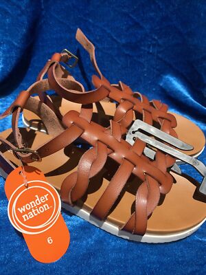 Wonder Nation Gladiator Sandal Girls Size Cognac Az1 for sale