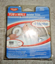 Magic Peel  Stick Caulk Tub  Wall WHITE 1-5/8" x 11' Bathtub Shower Water Seal