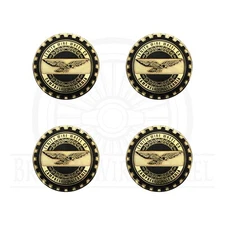 Zenith Gold & Black Metal Knockoff Wheel Chip Emblems | 2.25" | Set or Single