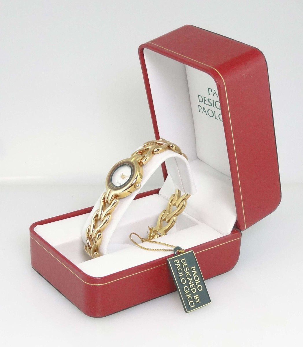 PAOLO GUCCI 770W GOLDTONE QUARTZ WATCH RARE VINTAGE AUTHENTIC House Of Gucci PAOLO BY PAOLO GUCCI 770W GOLDTONE QUARTZ WATCH *NEW RARE  main image 3