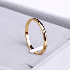 eleganter Ring 2mm aus Edelstahl schlicht & edel 4 Farben stylisch Beisteckring
