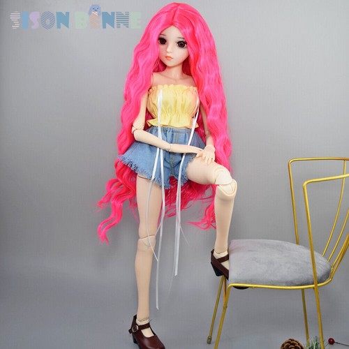 Cheveux Longs BJD Poupée 60cm Épissure Sphérique Corps Féminin Bricolage Jouet - Imagen 18 de 23