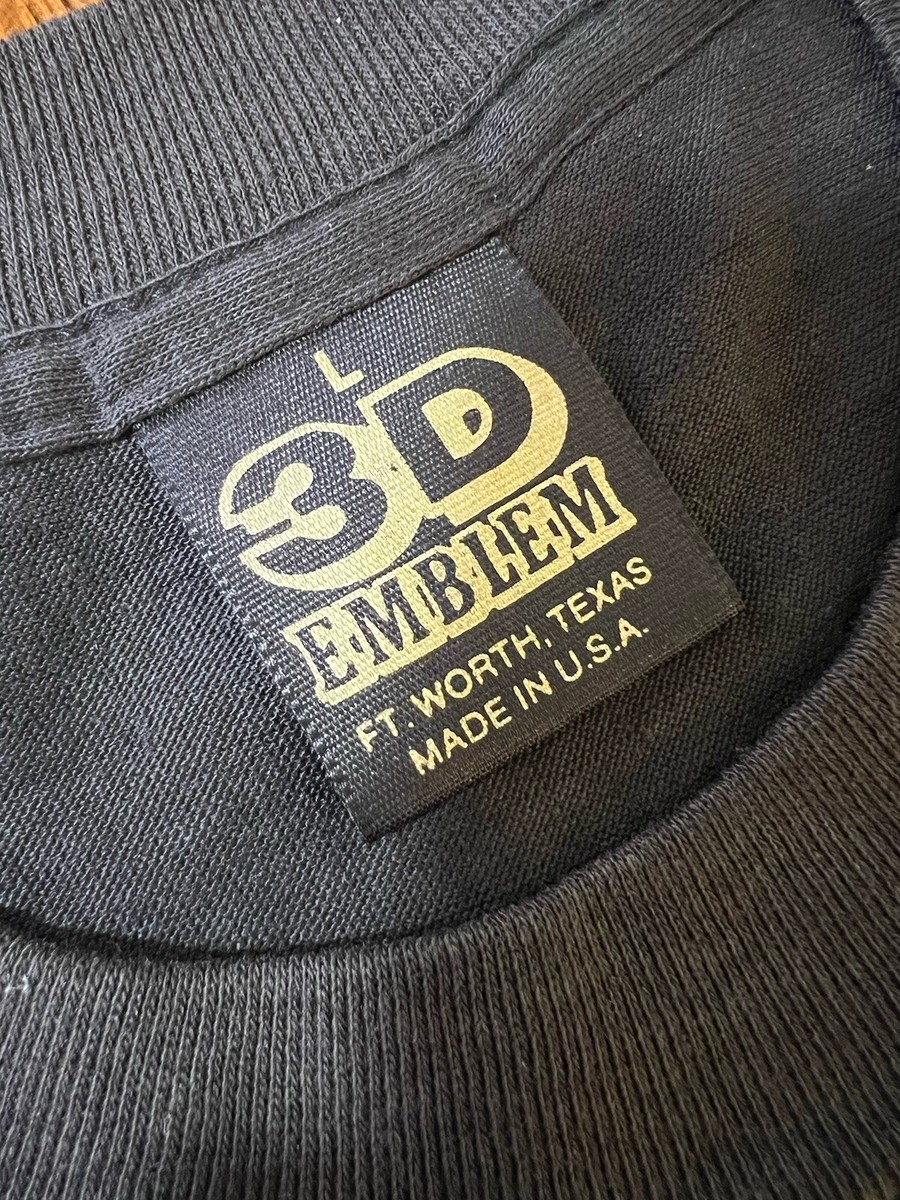 【3D Emblem 】1987年製 ビンテージTシャツ／ブラック／Mサイズ Vintage 1987 3d Emblem Hog Bad To The Bone Shirt Harley Davidson