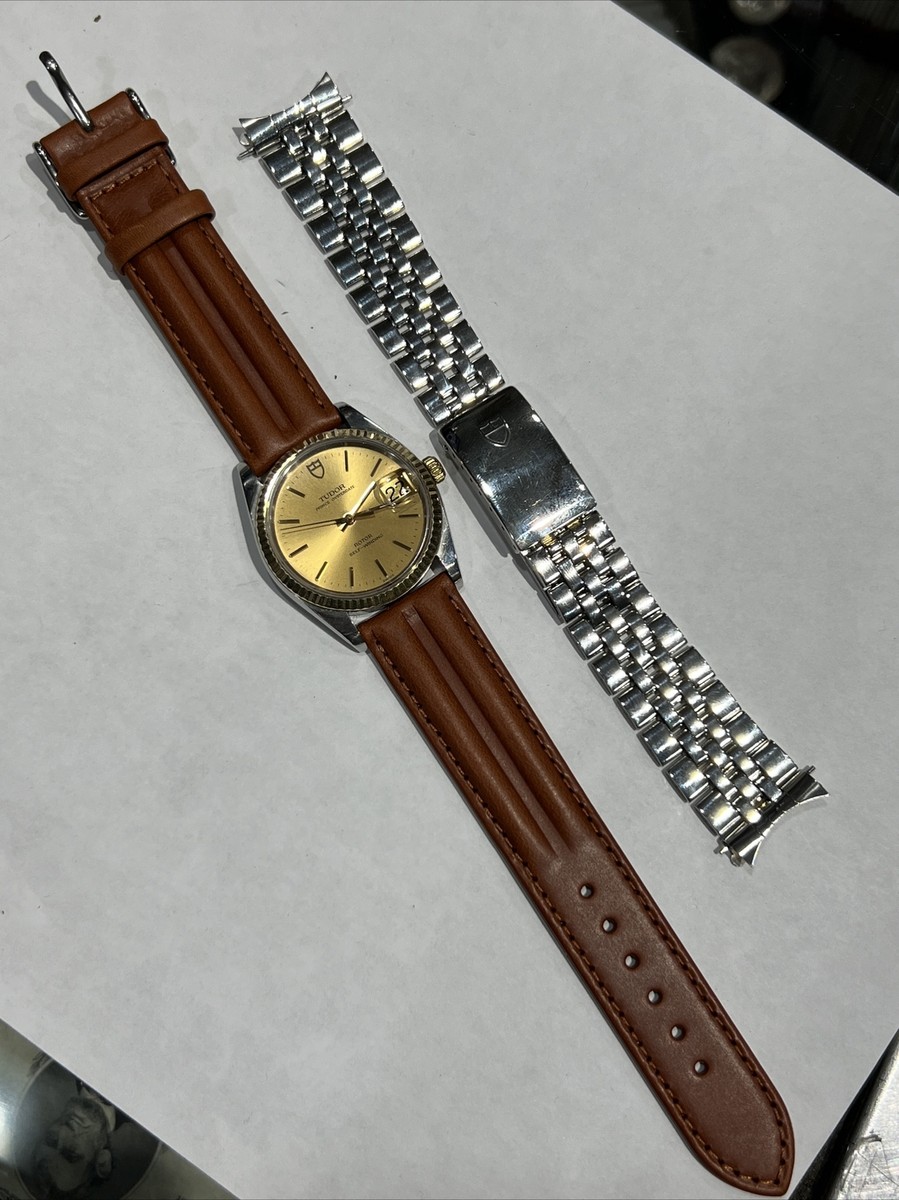 TUDOR Prince Oyster date Rotor (Rolex) Ref 74033 Gold Dial Men's