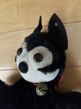 RARE STEIFF 1925-1926 FELIX the Cat Puppet with button, black mohair.