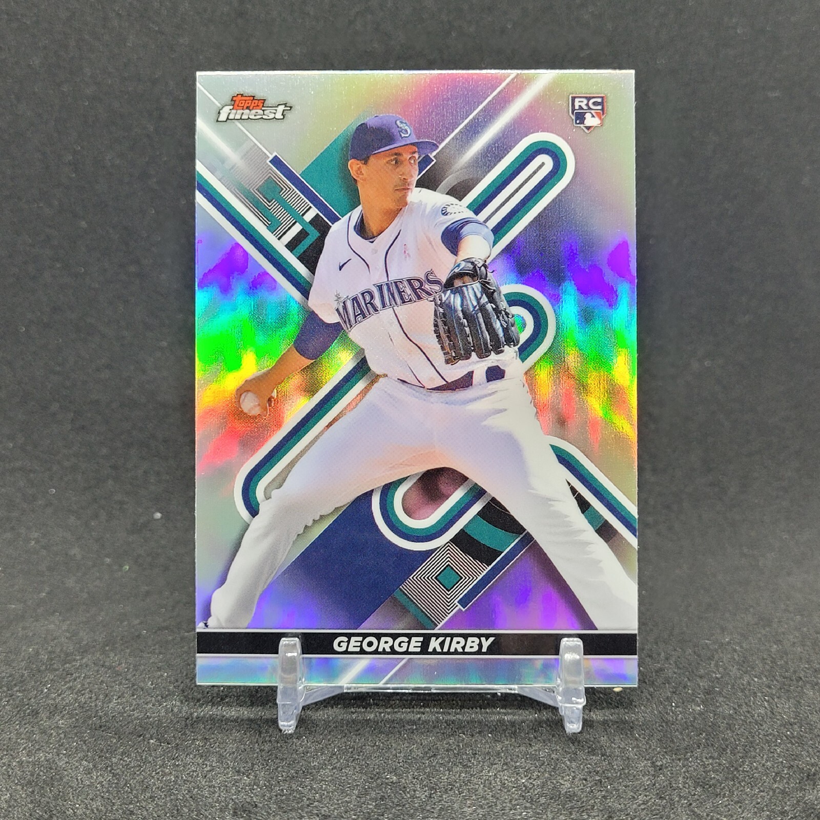 2022 Topps Finest George Kirby Refractor Rookie RC #12 Mariners