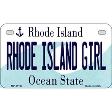 Rhode Island Girl Novelty Metal Motorcycle Plate MP-11197