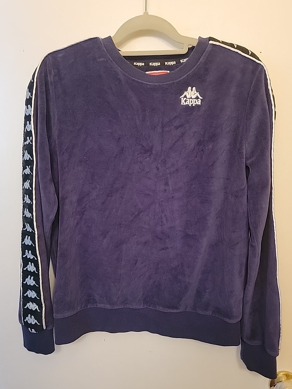 Kappa Blue Velour Pullover Top Small