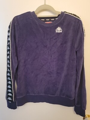 Kappa Blue Velour Pullover Top Small