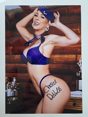 Cherie DeVille Sexy AVN Adult Model signed 20x30cm Foto Autogramm Autograph IP17