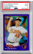 2013 Topps Chrome Dylan Bundy Purple Refractor PSA 9 RC