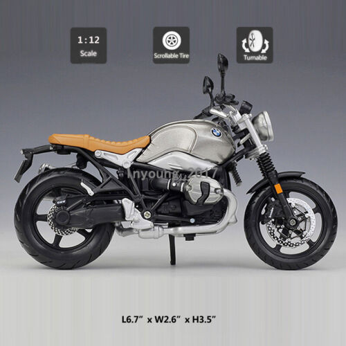 1:12 BMW R nineT Scrambler 2017 Motorcycle Model Diecast Toy Vehicle Boys Toys - Picture 2 of 8