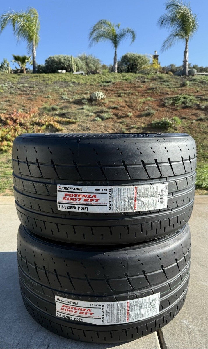 TWO BRAND NEW 315/35ZR20 Bridgestone Potenza S007 RFT Run Flat