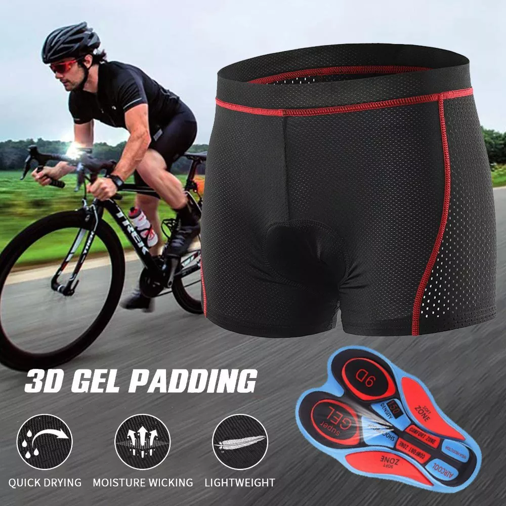 Cycling Shorts 3D Padded Riding Underwear Gel Seat Pad Quick-Dry Bicycle  Pants