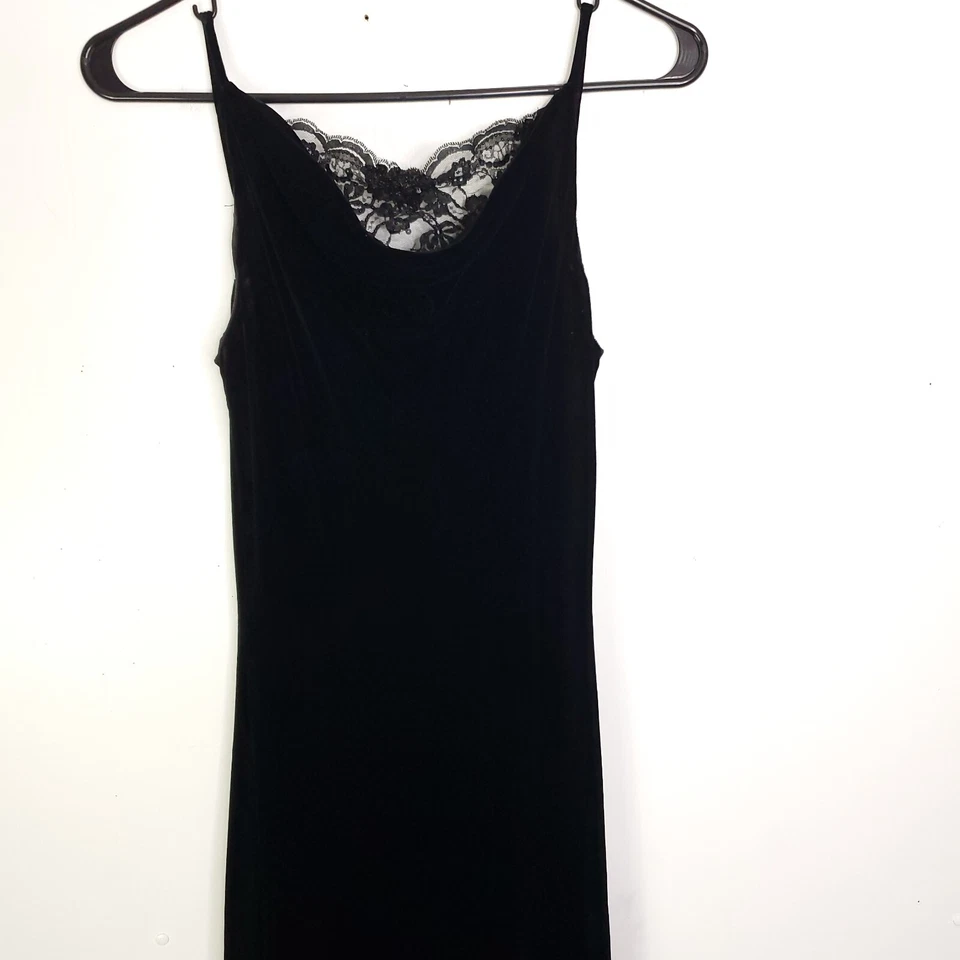 Casual Corner Dress Womens 4 Velvet Cowl Neck Sequin Beaded Neck Silk Blend - Image 3 of 4