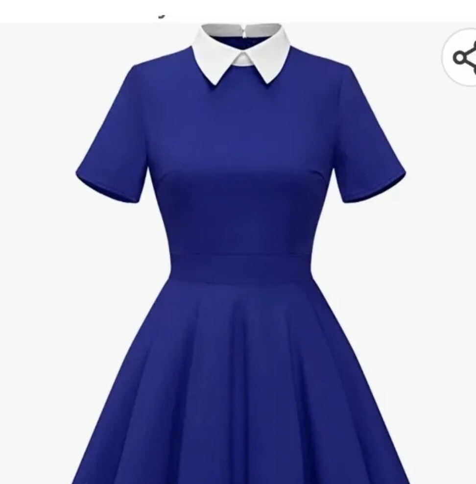 1950s Style Rockabilly Fit & Flare Swing Party Dress Size L Blue NWT | eBay 1950s Style Rockabilly Fit & Flare Swing Party Dress Size L Blue NWT | eBay