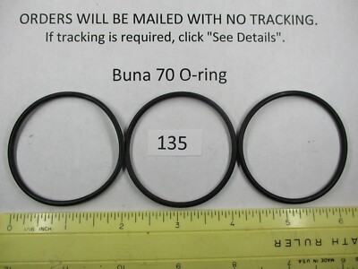 135 O-ring. 1-15/16'' ID x 2-1/8'' OD x 3/32'' thick. Buna-70.    Quan 3.