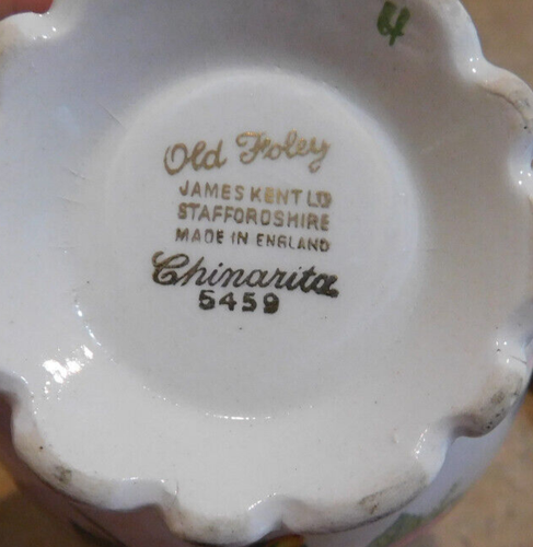 Old Foley James Kent Staffordshire Chinarita 5459 cup and saucer - Picture 7 of 11