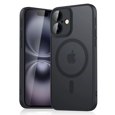 For iPhone 11 12 13 14 15 16 Luxury Magnetic Matte Translucent Magnetic Case.