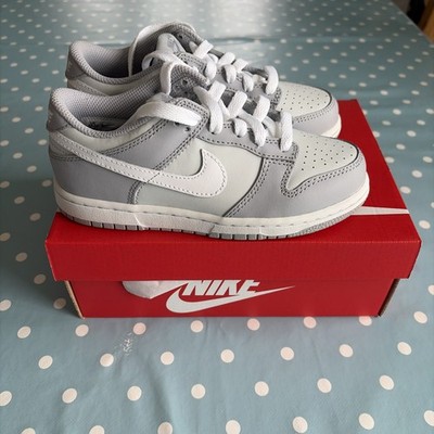 Nike Dunk Low (PS) Pure Platinum / White - Wolf Grey Kinder UK13