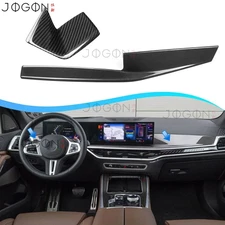 Real Carbon For BMW X5 G05 X5 M M60i LCI 2023+ Console Dashboard Panel Strip 2PC