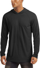 Men'S Hooded UPF 50 Sun Protection T Shirts Long Sleeve Athletic Fishing Shirts