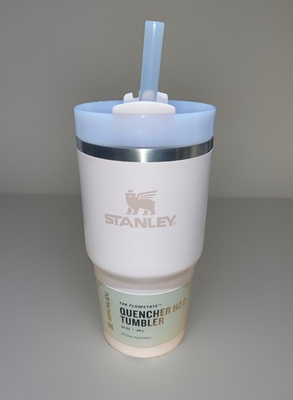 #ad Stanley 20 oz Stainless Steel H2.0 Flowstate Quencher Rose Quartz New Straw $14.99
