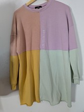 Missguided Limited Edition Pastel Colour Block Oversized Top UK Size 10