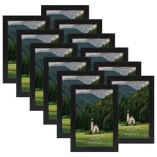 4x6 Picture Frame Set of 12, Black Picture Frames Display 4 by 6 Photo for Wa