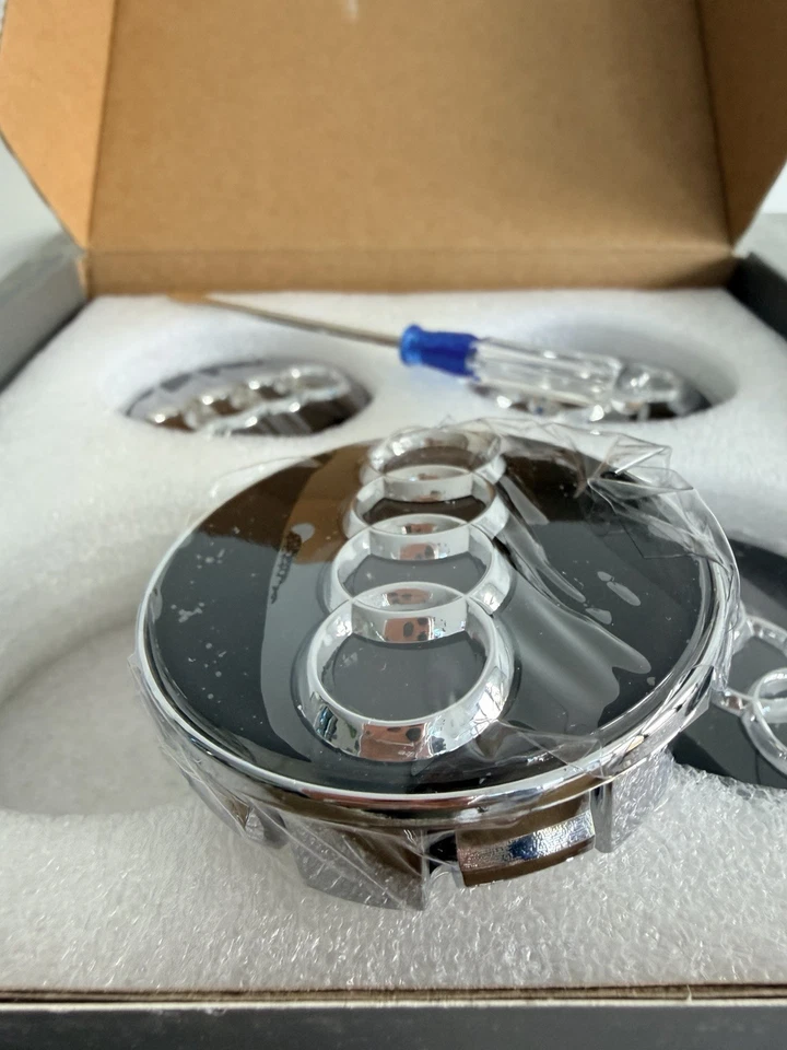 AUDI Dynamic Hub Caps - Floating Wheel Hub Cap Set Of 4 Brand New 60mm - Image 4 of 4