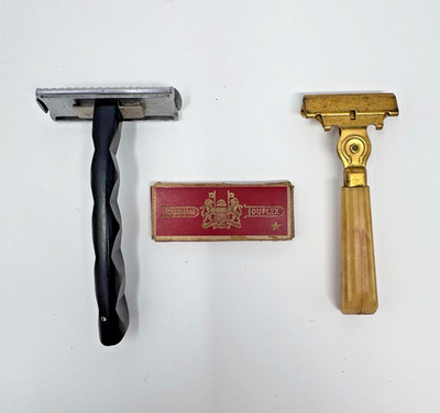 Vintage Schick Injector & Durham Duplex Safety Razors Lot w/ Blades