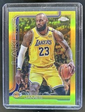 2025-26 Topps Chrome LeBron James Yellow Refractor #/275 Lakers
