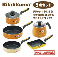 Rilakkuma Set Utensili Cucina IH Compatibile Alluminio Pentola Padella Set di 5 Nuovo JP
