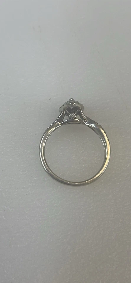 Now + Forever Diamond Engagement Ring1/2 ct tw Pear & Round 14K White Gold - Image 2 of 4