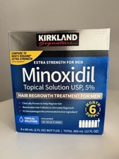 Kirkland Minoxidil 5 Extra Strength Men 6Month Supply Hair Regrowth Solution.