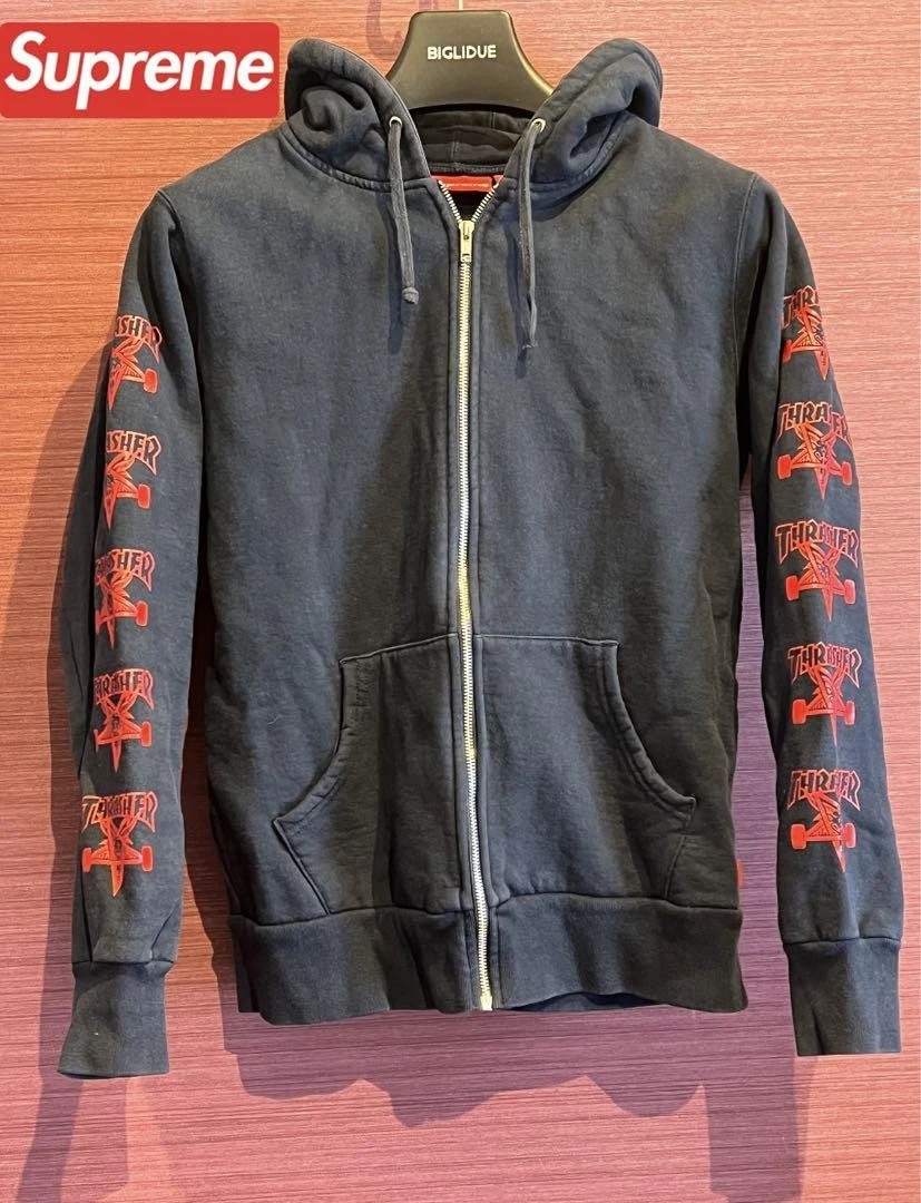 Sweat à capuche homme Supreme M Thrasher Collaboration emblématique streetwear rare occasion limitée
