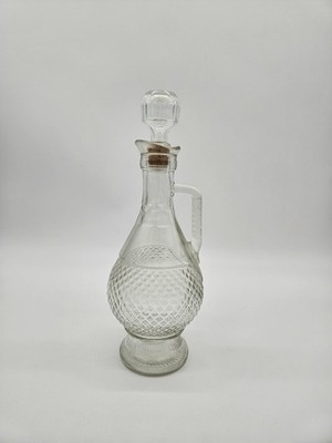 Vintage 1976 Mogen David Pressed Glass Wine Decanter W/Original Stopper