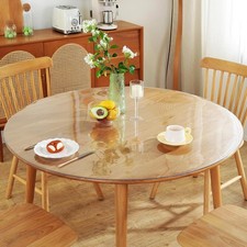 Clear Table Protector 2mm Thick, Dia.48 Inch Round Table Cover Protector,