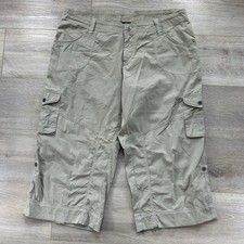 KUHL Womens Size 14 Kontra Khaki Hiking Activewear Convertible Capri Shorts