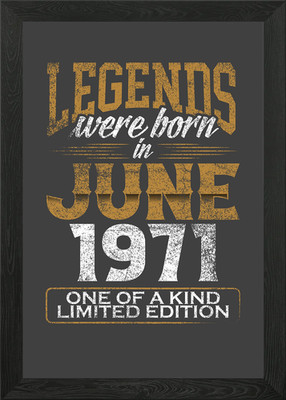 Legends were born in 1971 Gerahmtes Wandbild Poster Leinwanddruck Bild